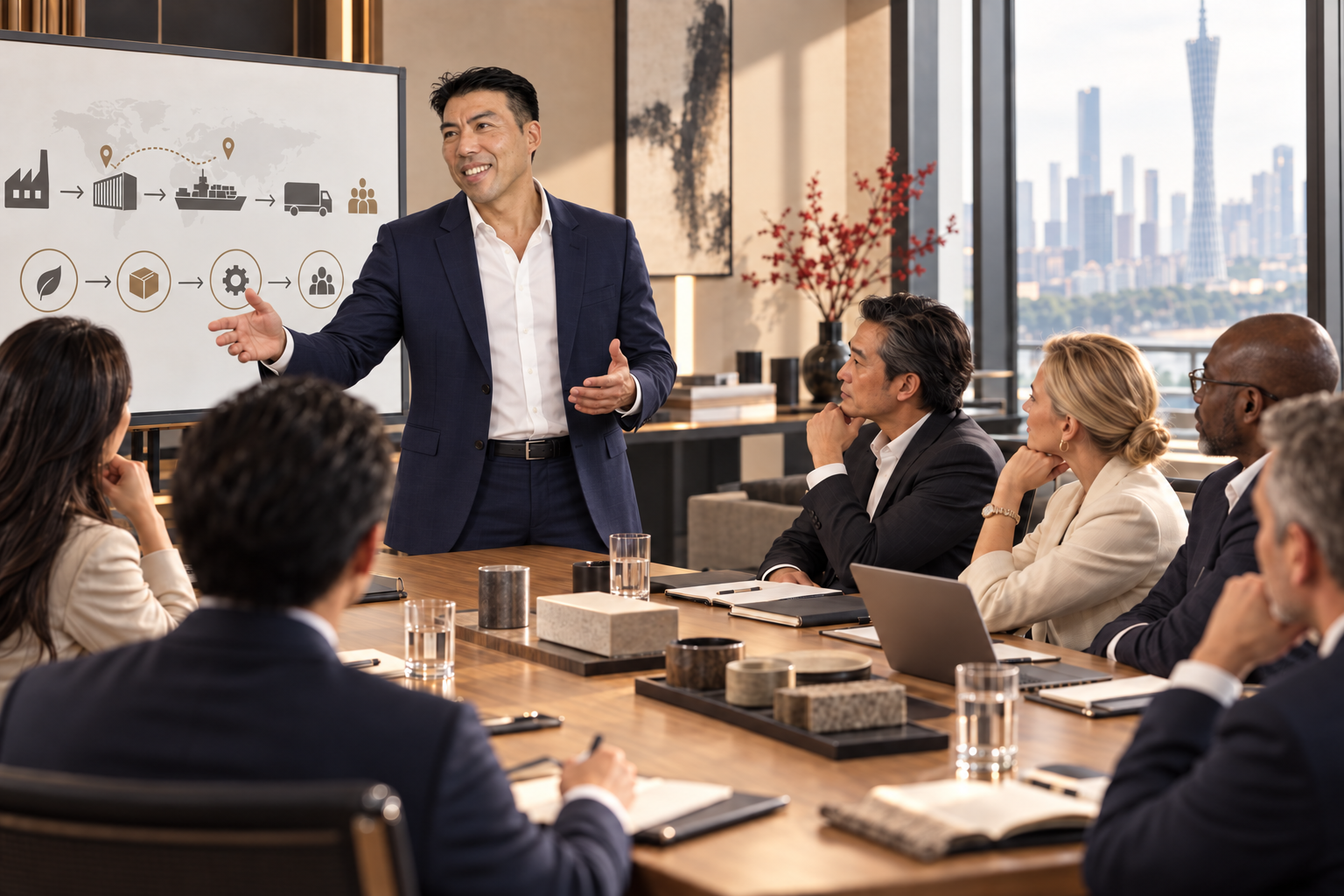 Duane Scott leading an executive supply-chain workshop