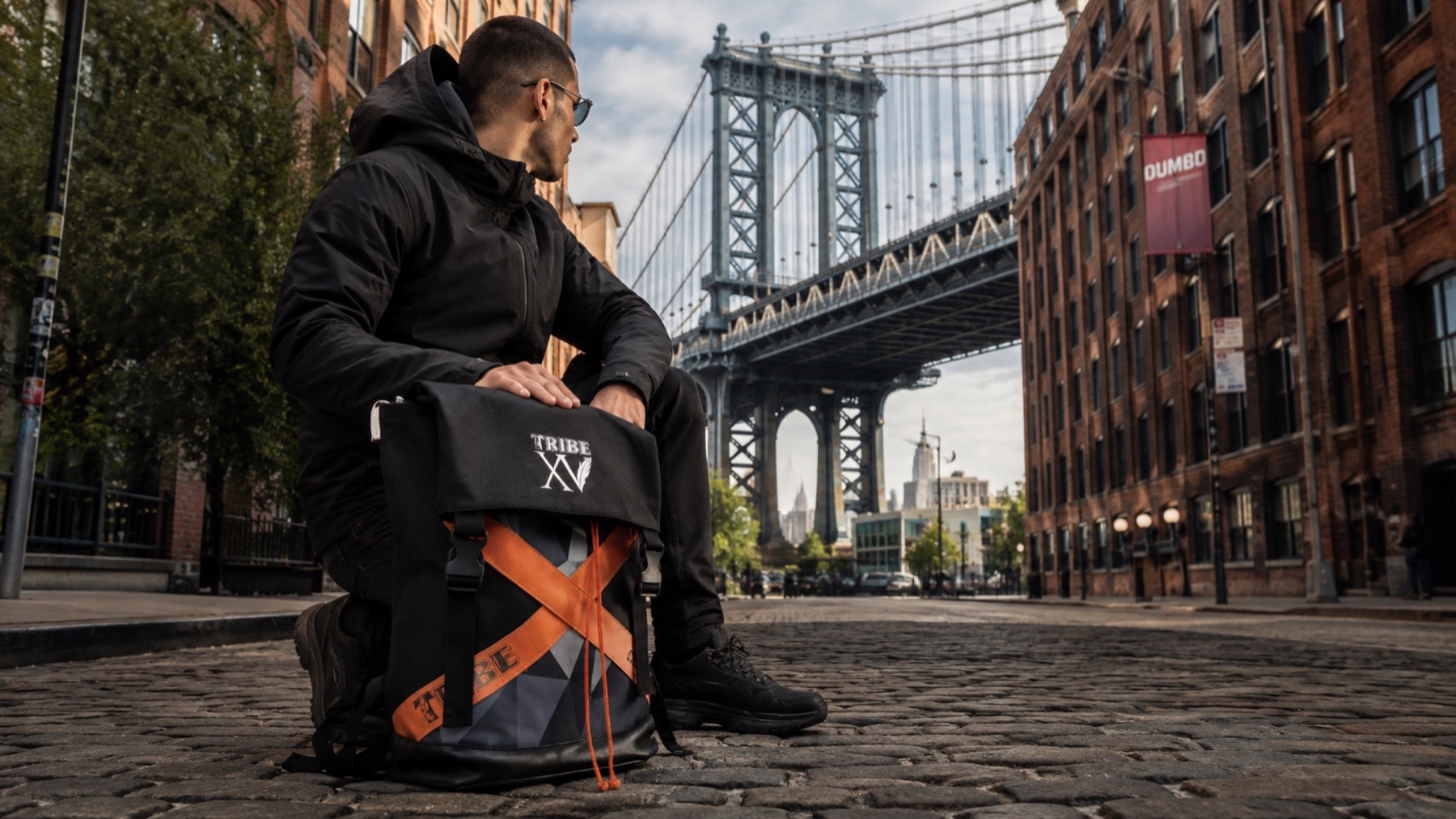 TRIBE Carnival branded travel bag in Brooklyn